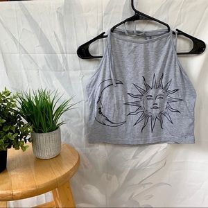 ★ moon + sun halter crop top ★